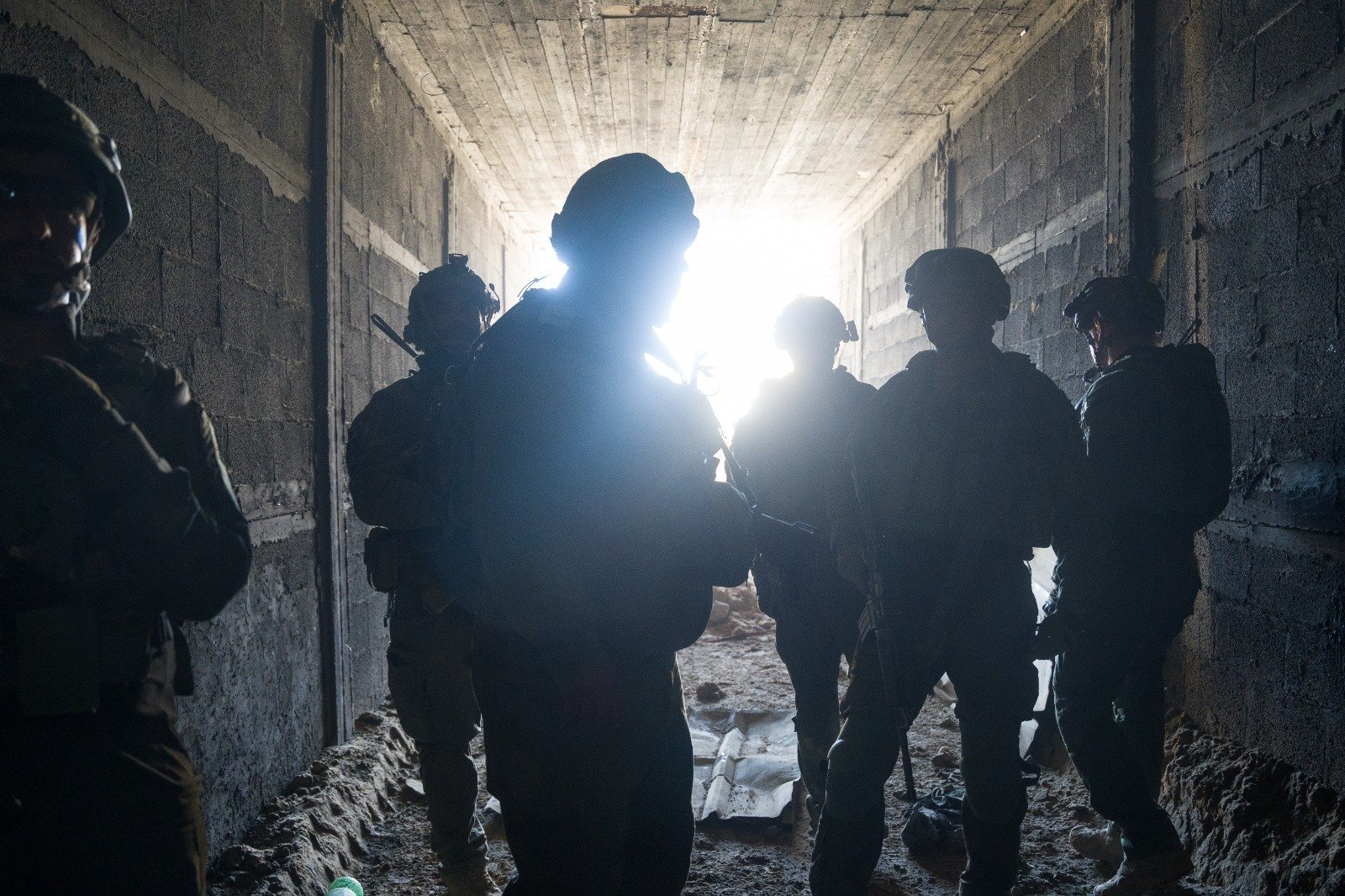 IDF soldiers in Gaza Hamas smuggling tunnel IDF photo