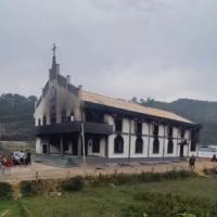 Burned church Manipur, India
