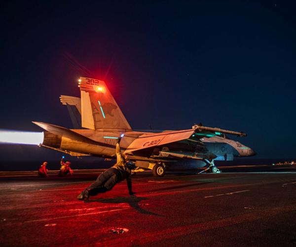 US Navy jet takeoff US Navy photo