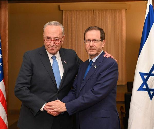 Chuck Schumer and Isaac Herzog