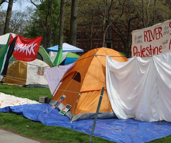 Pro-Palestine encampment Harvard wikimedia