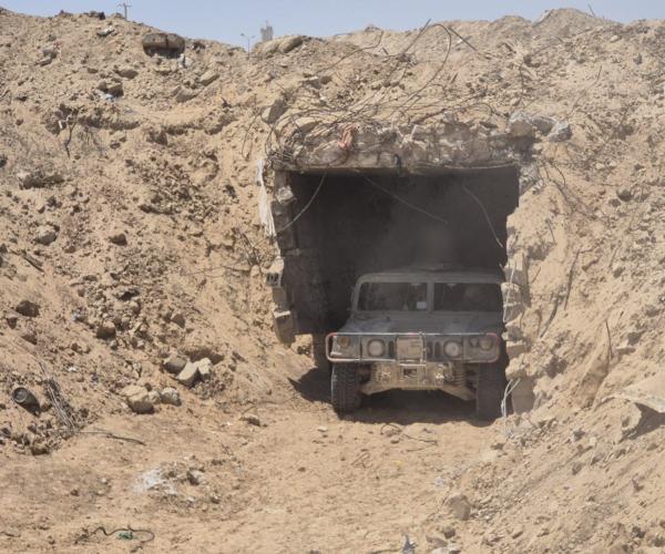 Hamas Gaza smuggling tunnel IDF photo