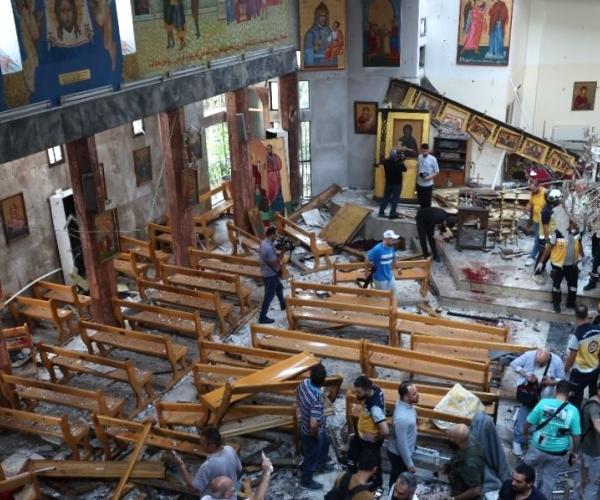 Mar Elias church bombing Syria 2025
