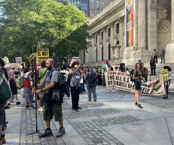 New York Public Library palestine demo wikimedia
