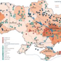 Map of Ukraine's mineral resources