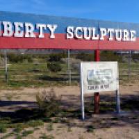 Entrance to Liberty Sculpture Park, Yermo, California