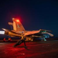 US Navy jet takeoff US Navy photo