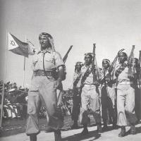 Bedouin IDF soldiers parading 1949 atRumat al-Heib